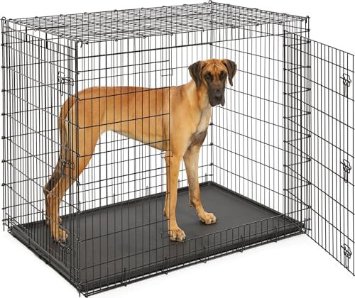 Giant breed double door metal wire crate 54 in