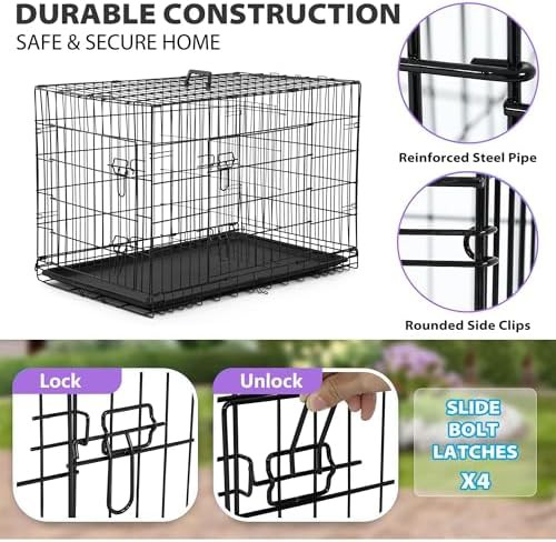 Black metal wire foldable 30 inch — photo 4