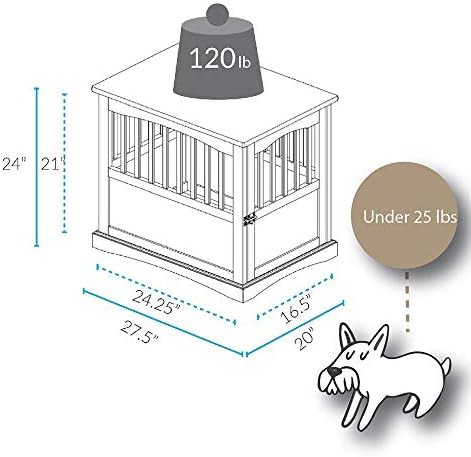 White wooden indoor kennel end table — photo 4