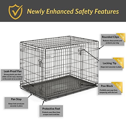 Large breed double door metal crate 42 in — photo 4