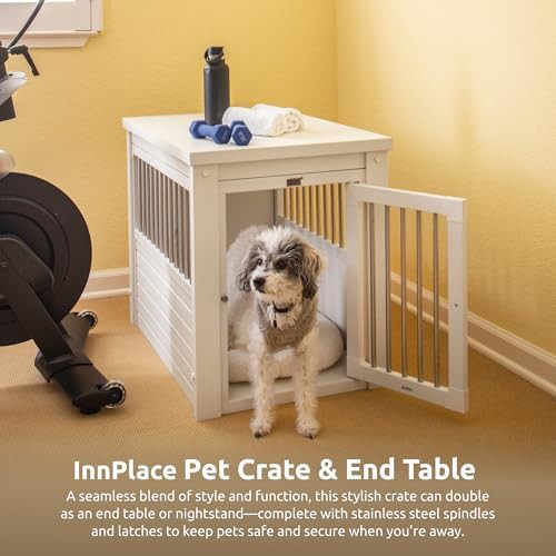 White Ecoflex Furniture Style Dog Crate Medium — photo 5