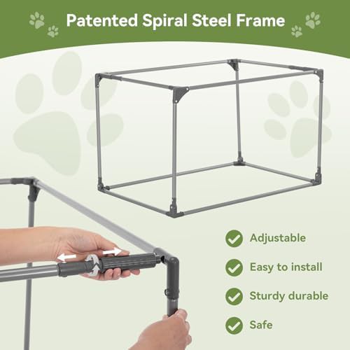 Green medium portable crate with mesh doors — photo 3