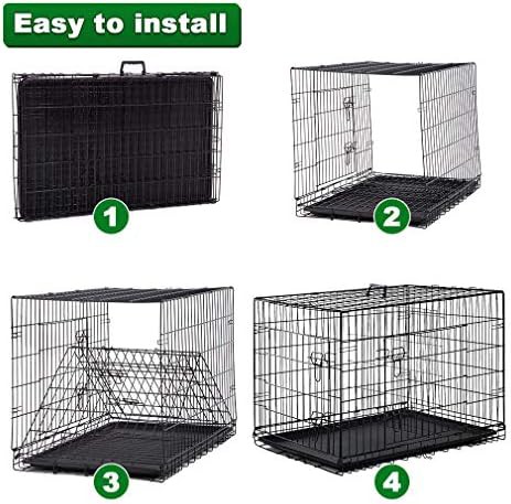Black metal wire double door 42 inch — photo 4
