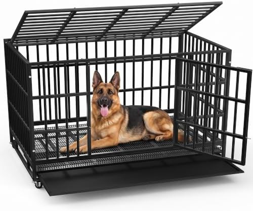Black Escape Proof 48 Inch Dog Crate