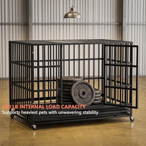 Black Escape Proof 48 Inch Dog Crate — photo 4