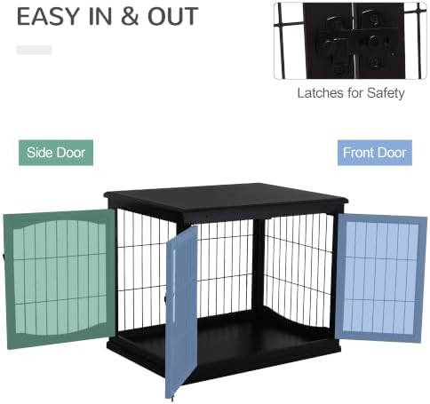 Black furniture style end table kennel — photo 5