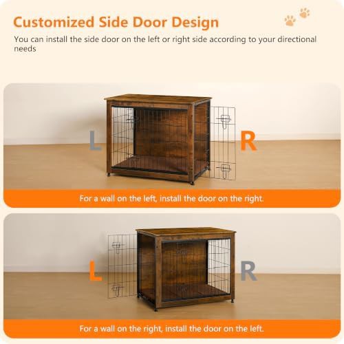 32.5 inch wooden kennel table with cushion — photo 3