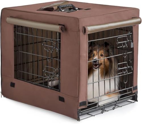 Brown collapsible puppy cage 24 in