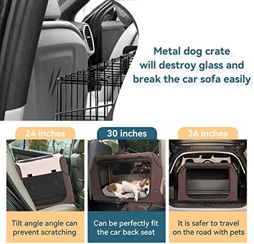 Brown soft sided crate for car use — photo 5
