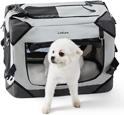 Light gray extra small travel kennel