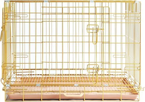 Copper gold metal wire dog cage 30 in — photo 3