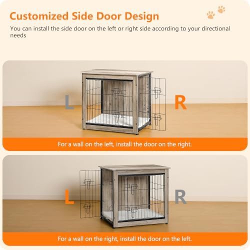 27 inch double door indoor dog crate furniture — photo 3