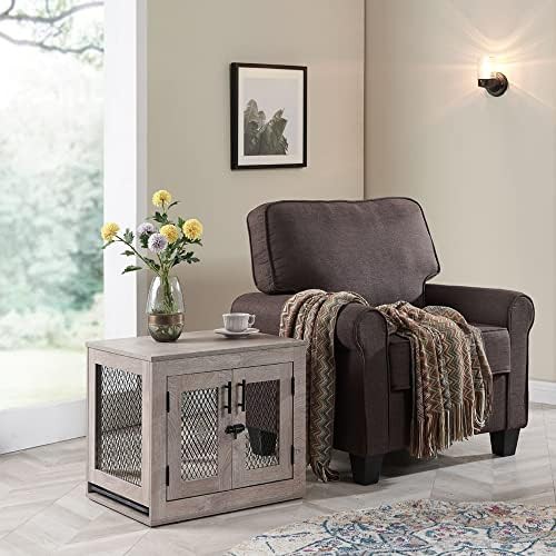 Small Wooden Dog Kennel with Interior Cushion — photo 3