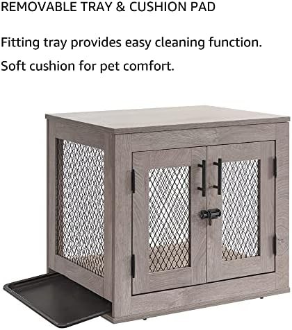 Small Wooden Dog Kennel with Interior Cushion — photo 4