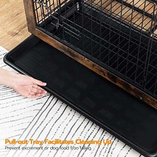 Rustic brown medium indoor dog kennel — photo 4