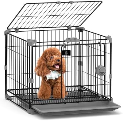 Black Double Door Puppy Kennel 24 in