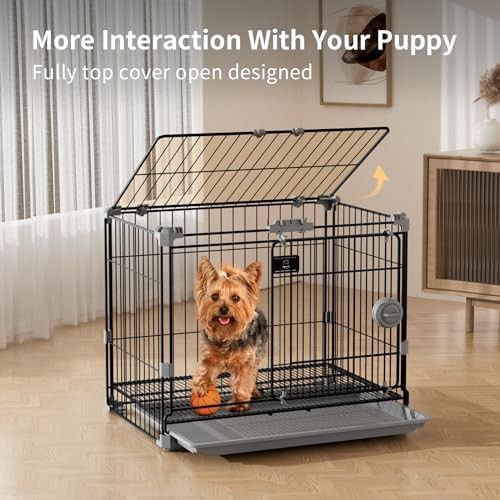 Black Double Door Puppy Kennel 24 in — photo 3