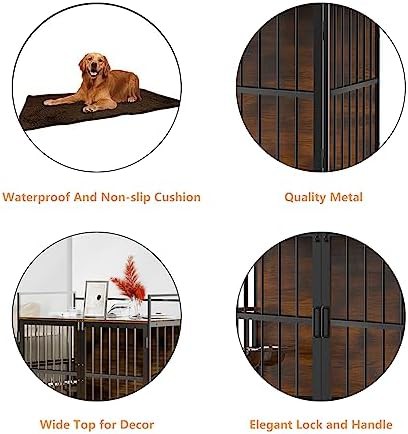 Large Furniture Style Indoor Kennel End Table — photo 4
