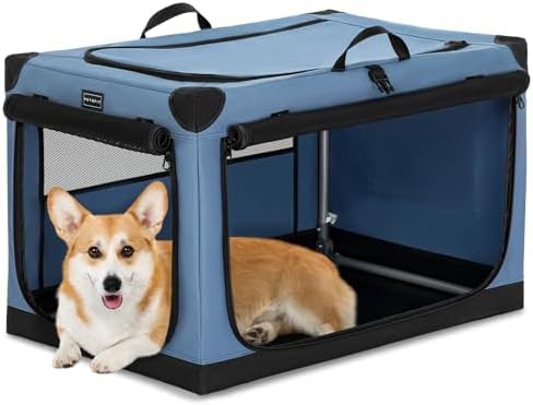Blue medium soft crate with spiral frame