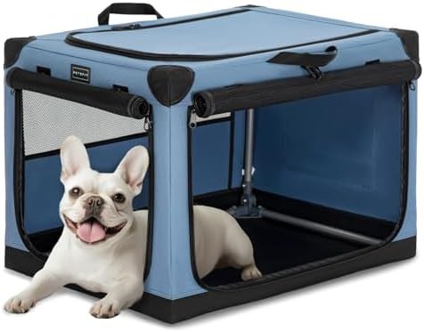 Blue small portable crate with spiral frame