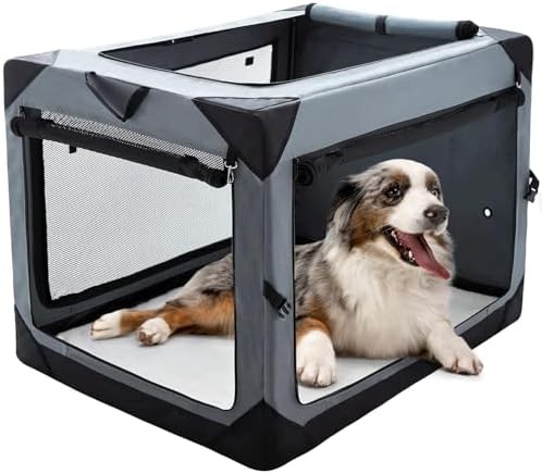 Large 36 Inch Collapsible 4-Door Soft Kennel