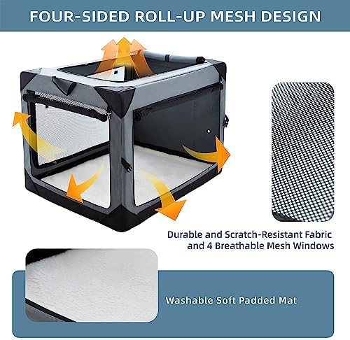 Collapsible Soft Kennel with Chew Proof Mesh — photo 3