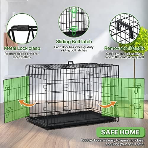Black Double Door Metal Cage 48 in — photo 3