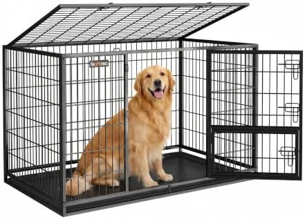 Metal wire large breed 48 inch dog crate