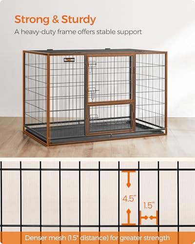Metal wire large breed 48 inch dog crate — photo 3