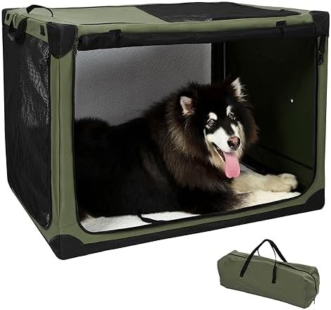 Extra Large 42 Inch Olive Green Soft Crate