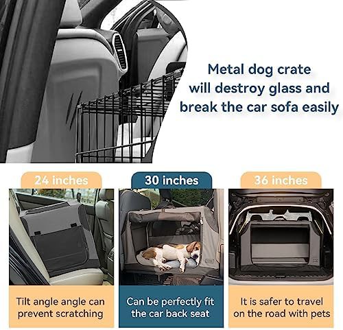 Gray mesh three door travel crate — photo 5