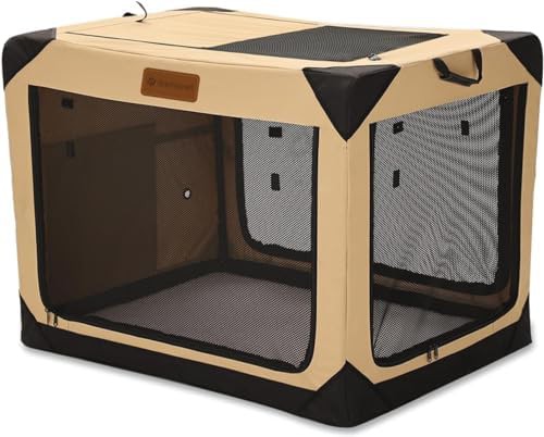 Extra large four door foldable crate