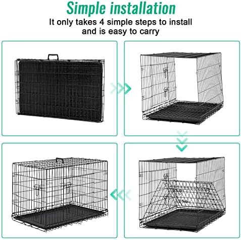 Large metal wire crate with divider panel — photo 3