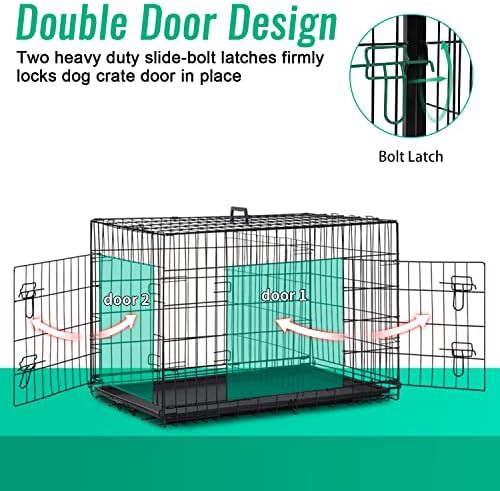 Large metal wire crate with divider panel — photo 4