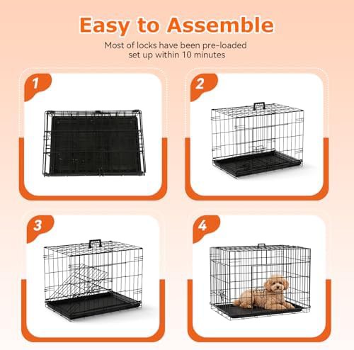 Small black metal wire travel crate — photo 5