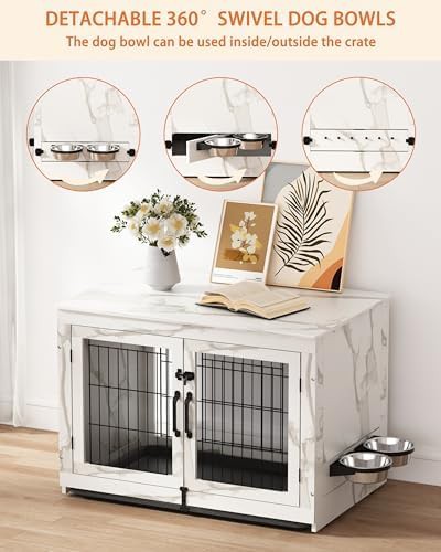 Marble White Wooden Furniture Style Crate — photo 4