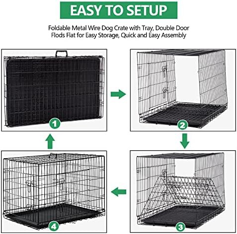 Black metal wire crate with divider panel — photo 5