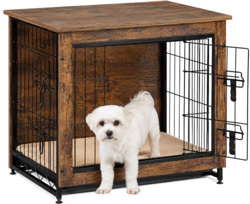 Yaheetech 27.5 inch wooden dog crate furniture