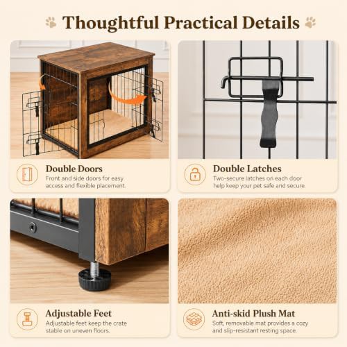 Yaheetech 27.5 inch wooden dog crate furniture — photo 5