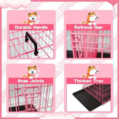 Pink folding wire 30 inch cage — photo 4