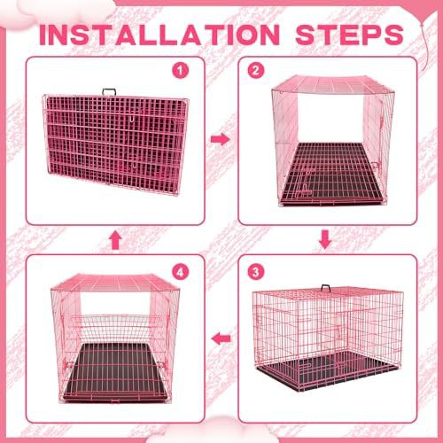 Pink folding wire 30 inch cage — photo 5