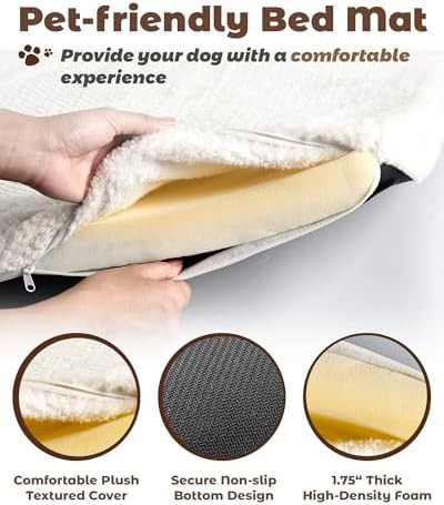 Greige three door furniture dog kennel — photo 3