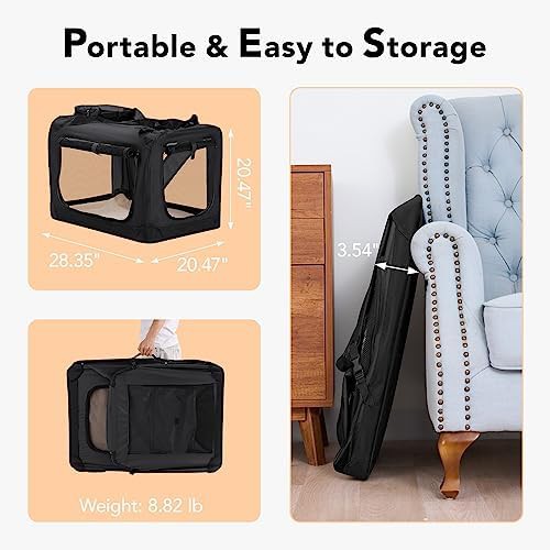 Portable soft sided collapsible pet kennel — photo 4