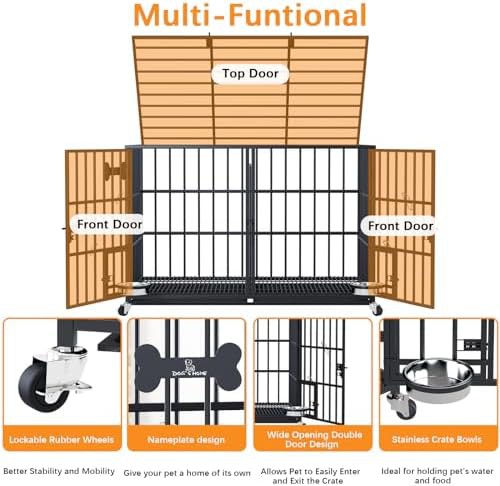 Indoor 42 inch heavy duty two dog kennel — photo 4