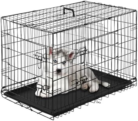 Black Metal Wire Crate for Small Dogs
