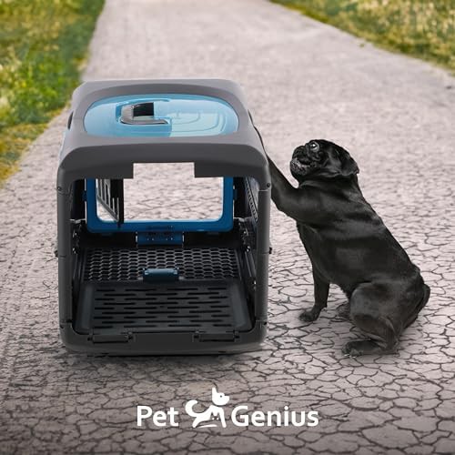 Ultra lightweight collapsible blue pet crate — photo 5