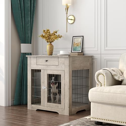 Wooden furniture kennel with double sliding doors — photo 4
