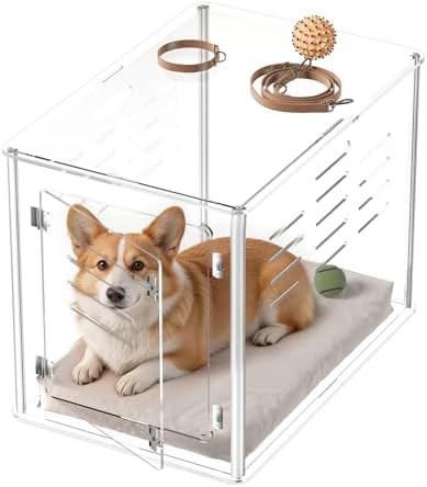 Clear acrylic furniture style dog kennel