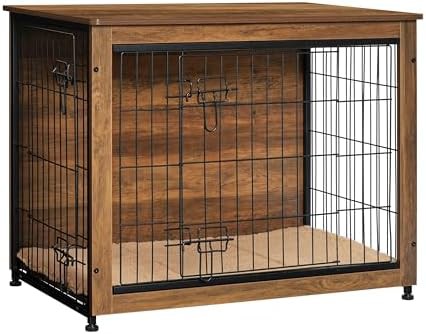 32.5 inch double door wooden dog kennel
