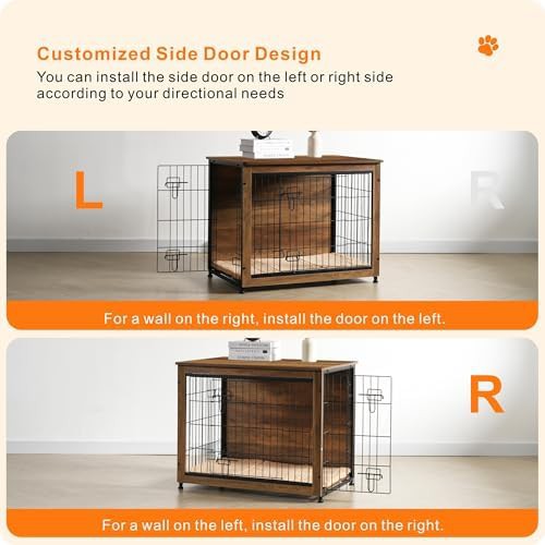 32.5 inch double door wooden dog kennel — photo 4